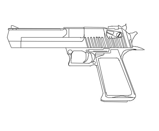 Чертёж пистолета Desert Eagle