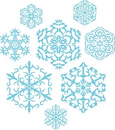 снежинки для клея пва