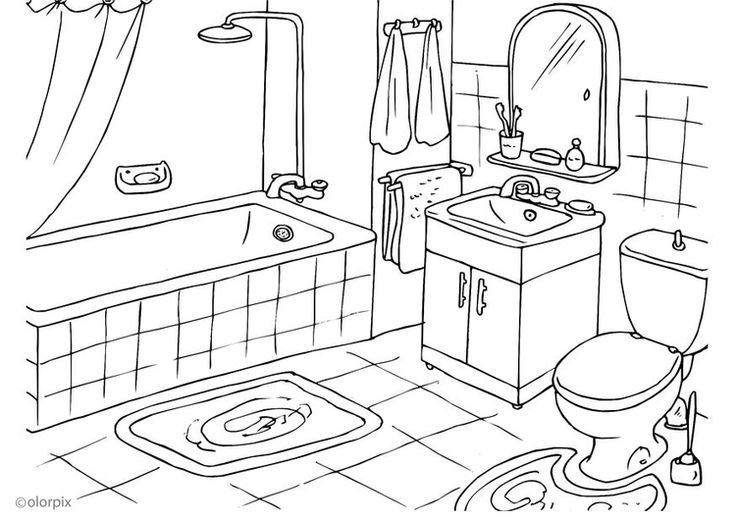 Ванная комната для раскрашивания