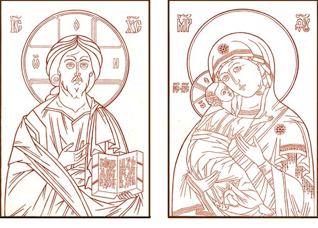 Прориси икон византийские и греческие