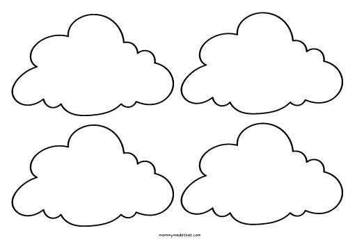 Облако трафарет для вырезания