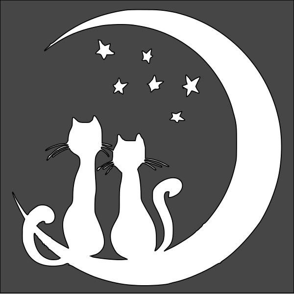 Трафареты кошек для декора