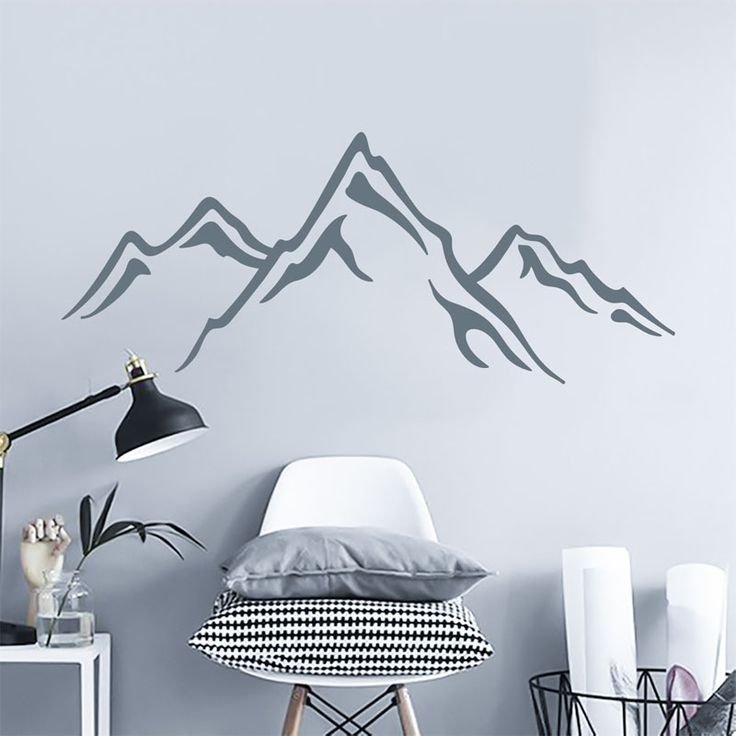 Роспись стен в интерьере абстракция