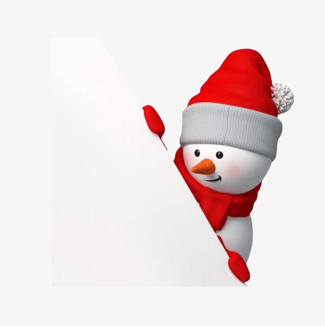 Снеговик клипарт на прозрачном фоне