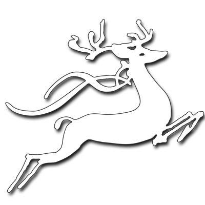 Вытынанка олень новогодний