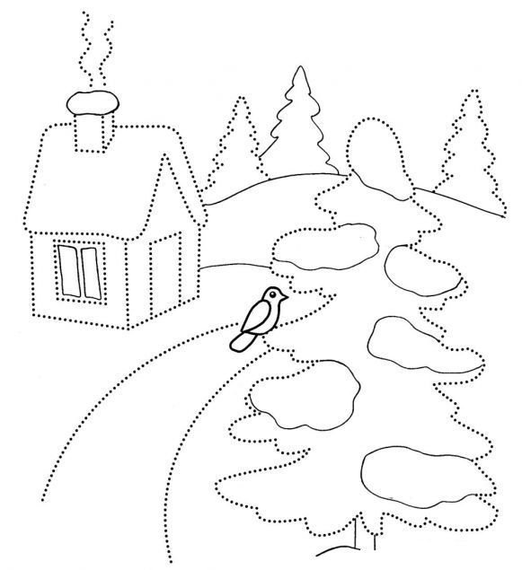 Зимние раскраски для детей