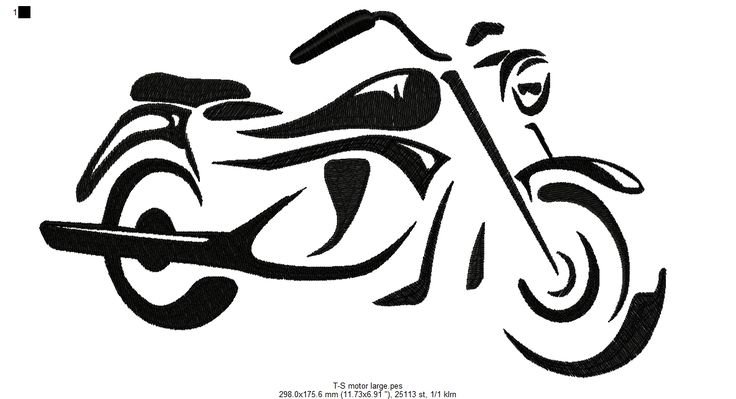 Трафарет мотоциклиста