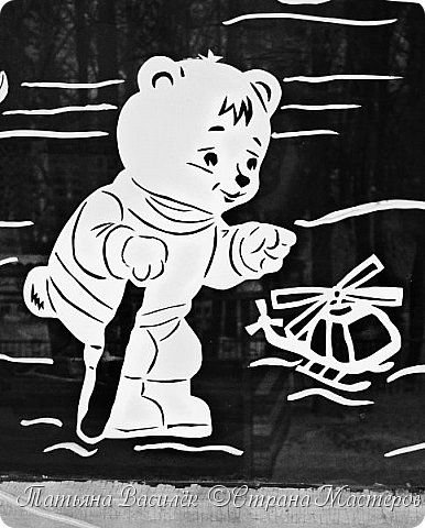 Вытанка медведь на окно