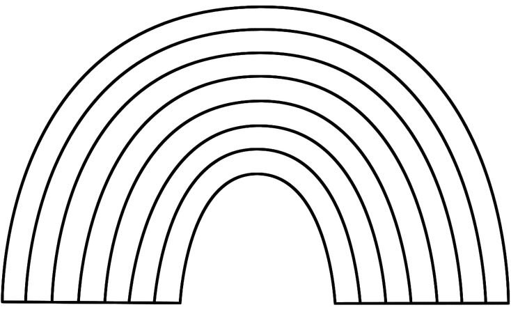 Радуга раскраска для малышей