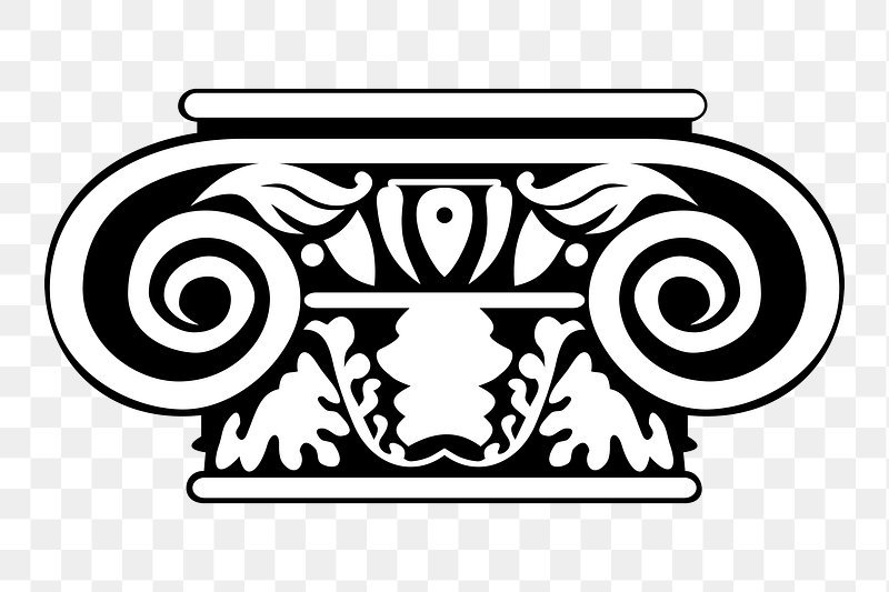 Ионическая Капитель вектор