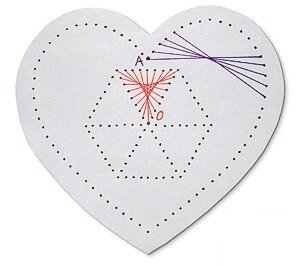 Изонить сердце схема