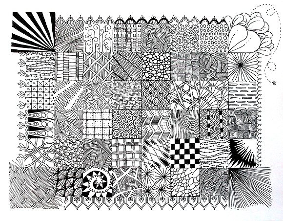 Узоры гелевой ручкой