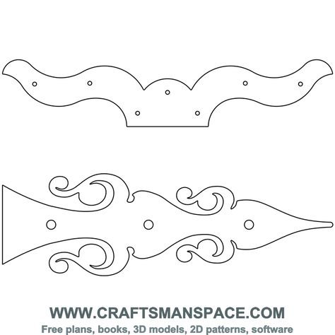 Трафарет детали для сундука