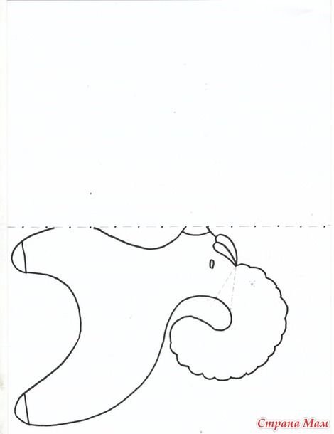 Дымковский индюк трафарет