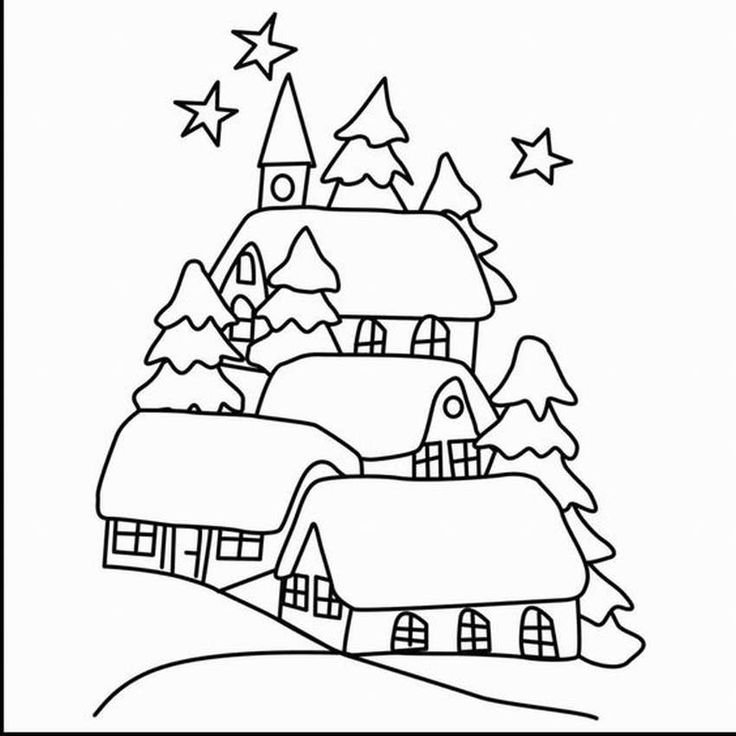 Зимняя раскраска