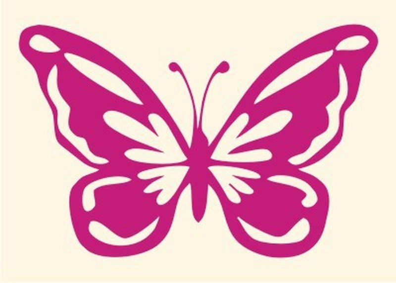 Разноцветные бабочки для вырезания