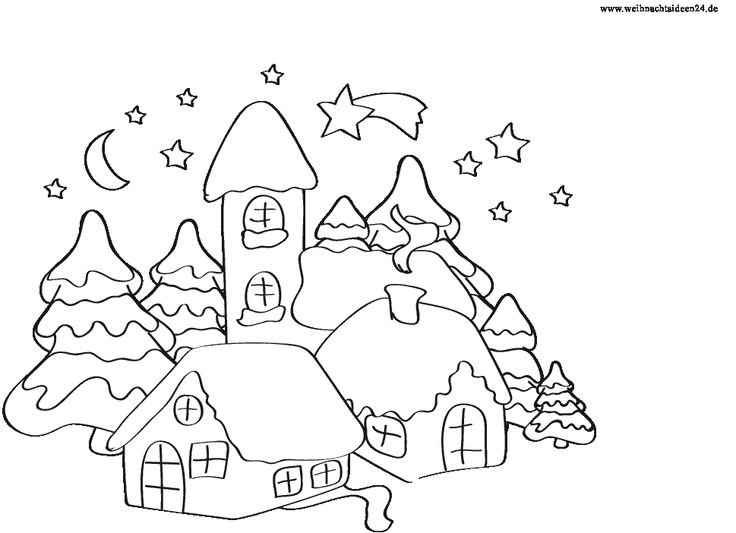 Зимняя раскраска