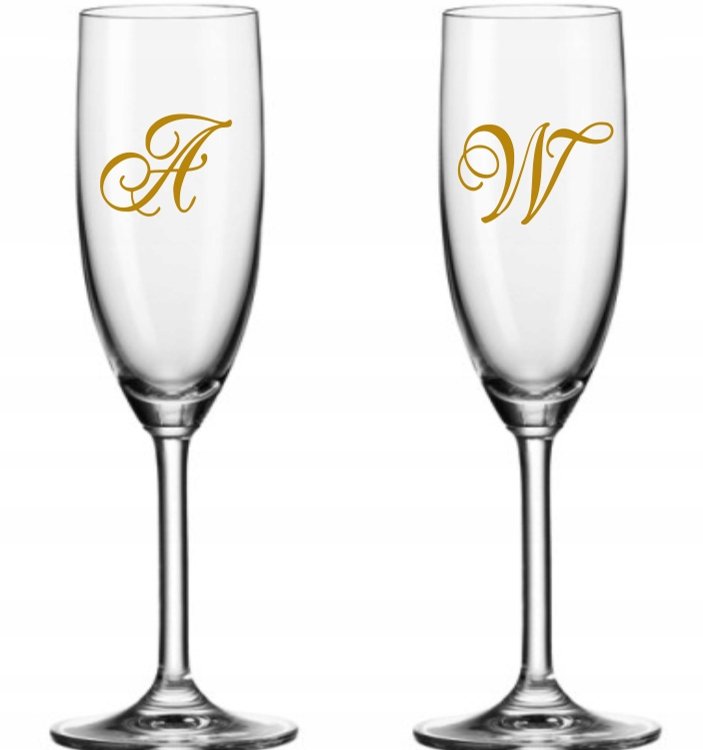 Свадебные наклейки на фужеры