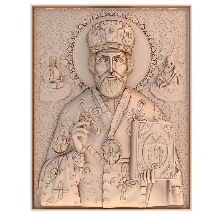 Николай Чудотворец икона резьба