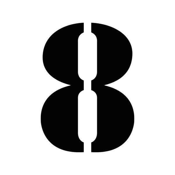 Цифра 8 трафарет