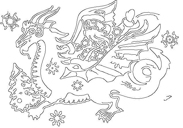 Вытынанки дракон