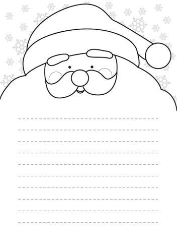 Открытка деду Морозу раскраска