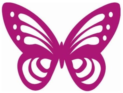 Бабочка трафарет цветной