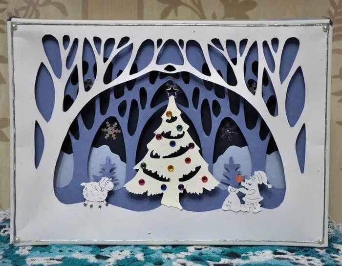 Объемная Новогодняя открытка