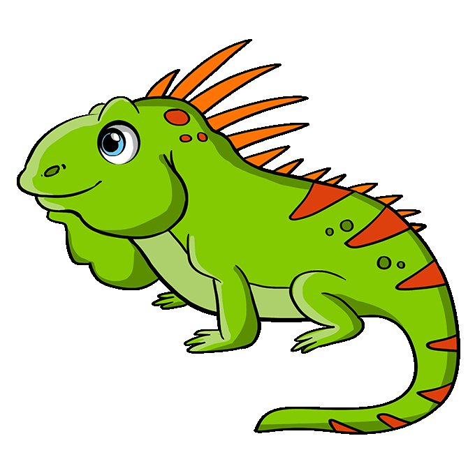Iguana рисунок для детей