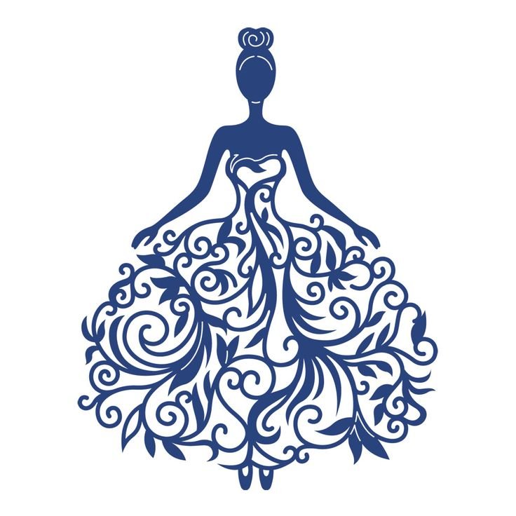 Контур девушки в платье