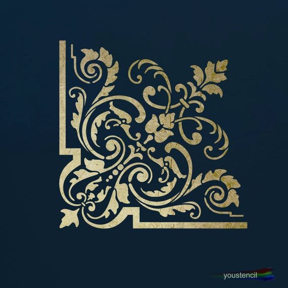 Трафарет для стен Дамаск