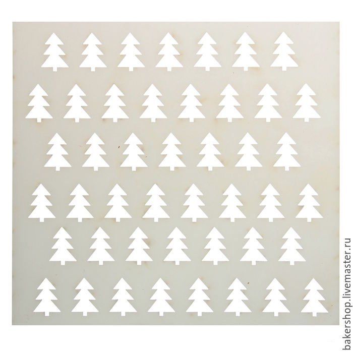 Трафарет для меренги елка