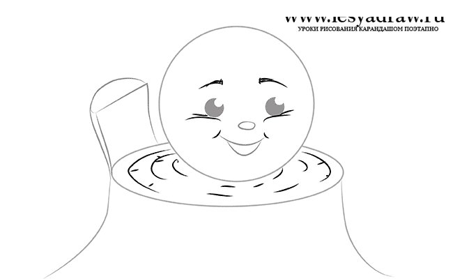 Колобок рисунок карандашом