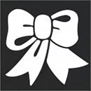 Бант на окно трафарет