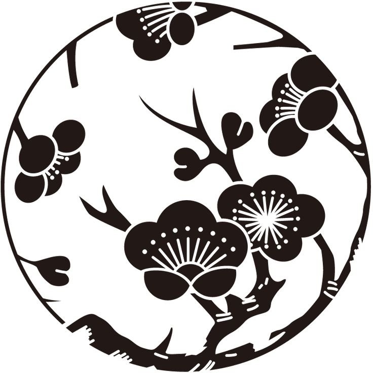 Японский орнамент в круге