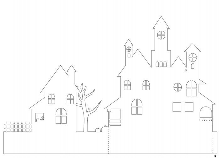 Домик шаблон для вырезания