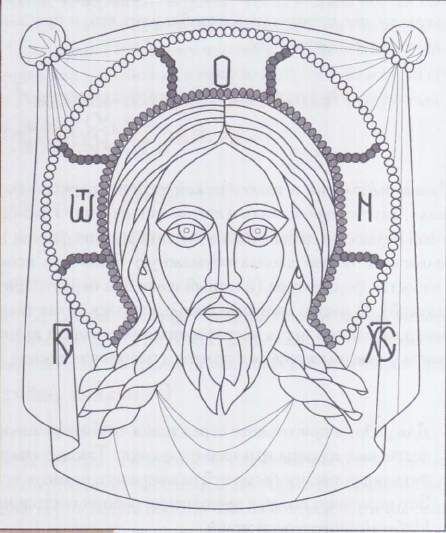 Прорись иконы спас Нерукотворный