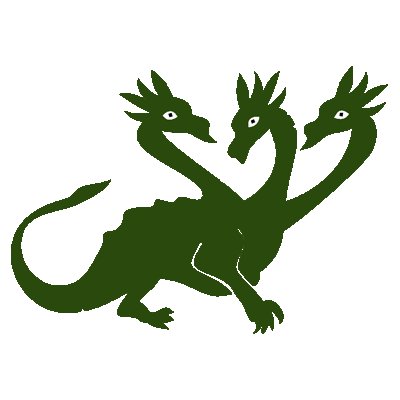 Трехглавый дракон трафарет