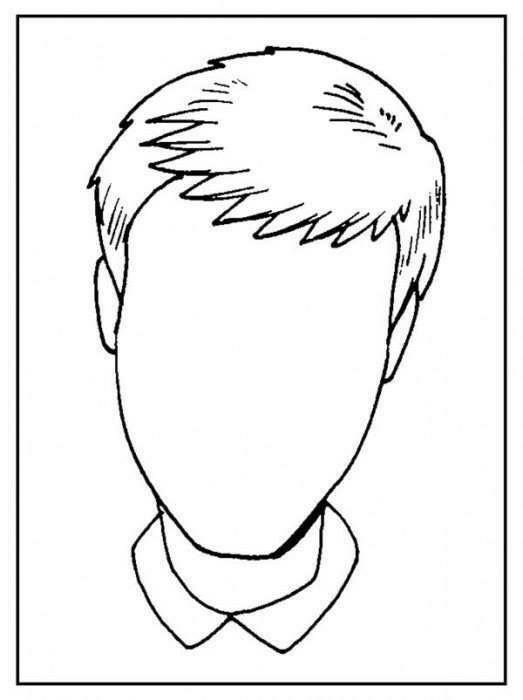 Раскраска дорисуй лицо для детей