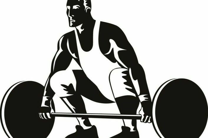 Силуэт тяжелоатлета