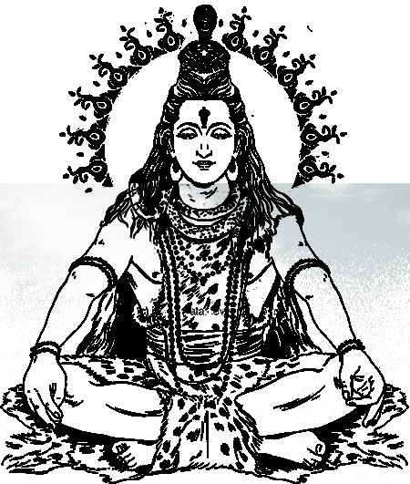 Шива и Парвати рисунок