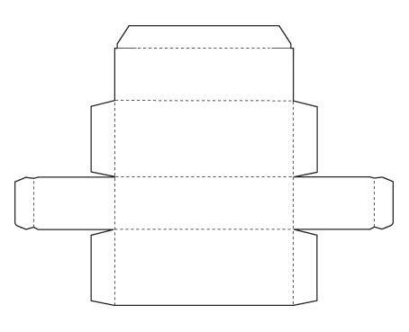 Макет коробки для подарка
