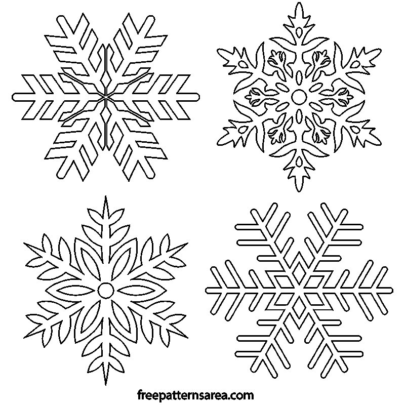 Новогодние вырезалки на окна снежинки