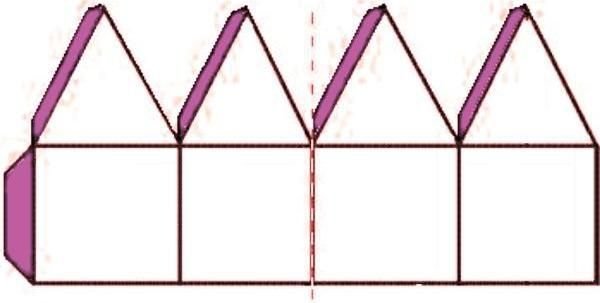 Развертка бумажного домика