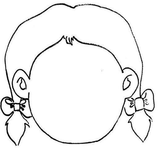 Контур лица для рисования для детей