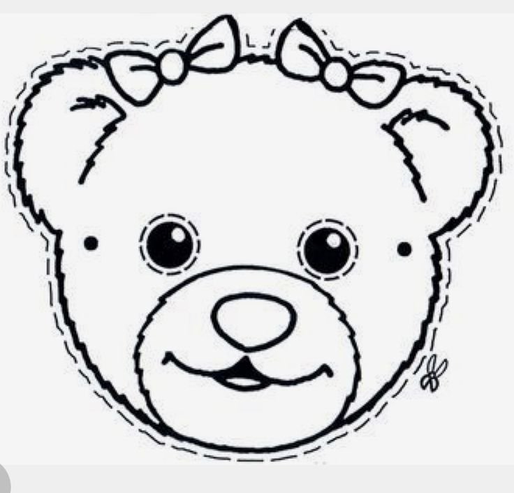 Маска медведя раскраска