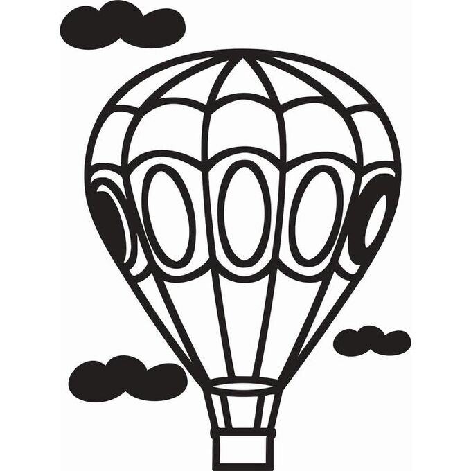 Векторный воздушный шар с корзиной