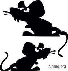 Трафареты мышей для стен