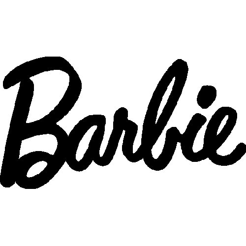 Барби надпись черная