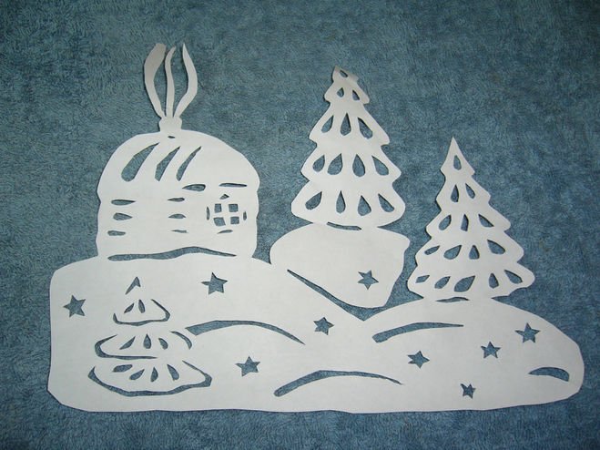 Сугробы на окно из бумаги на новый год